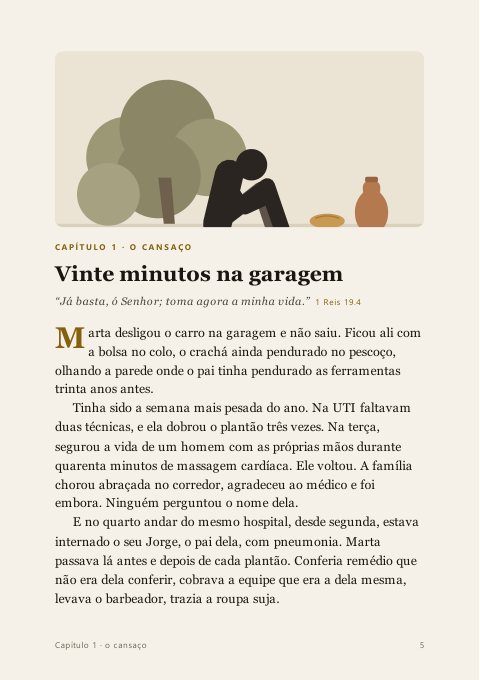 Página de amostra do livro Ninguém te contou que podia doer: a abertura do primeiro capítulo